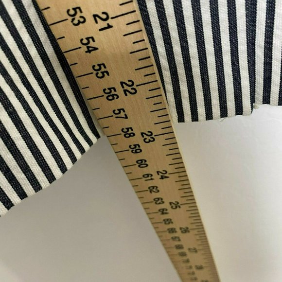 J Crew Black White Stripe Two Button Schoolboy Blazer Jacket - Picture 8 of 9